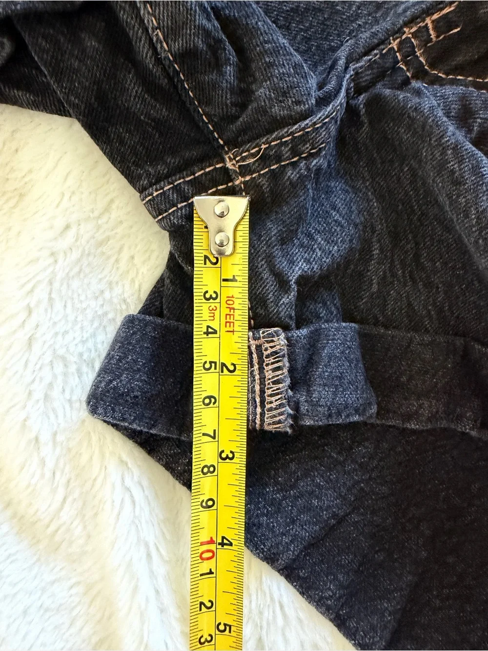 Art Class Girls High Rise Jean Shorts Black Wash Large 10/12 Adjustable Waist